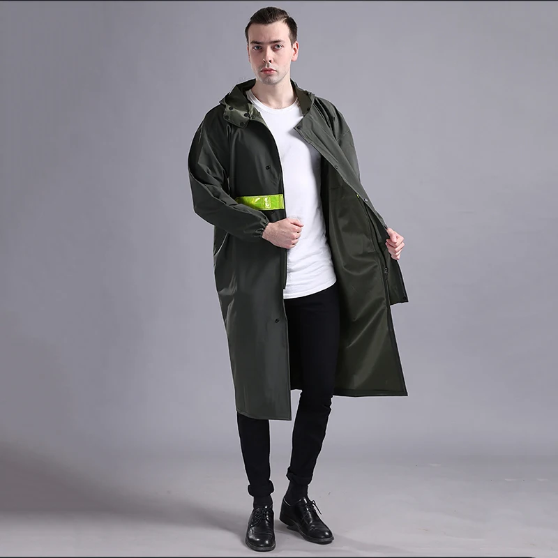 

Long Men Raincoat Waterproof Adults Unisex Travel Coat Jacketcoat Suit Camping Thick Chubasquero Hombre Waterproof Rain Suit