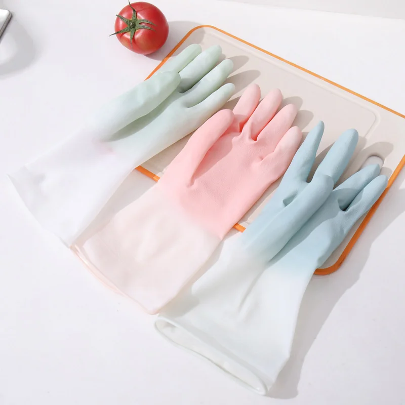 2/1Pairs Silicone Cleaning Gloves Dishwashing Cleaning Gloves Scrubber Dish Washing Sponge Rubber Gloves Cleaning Tools