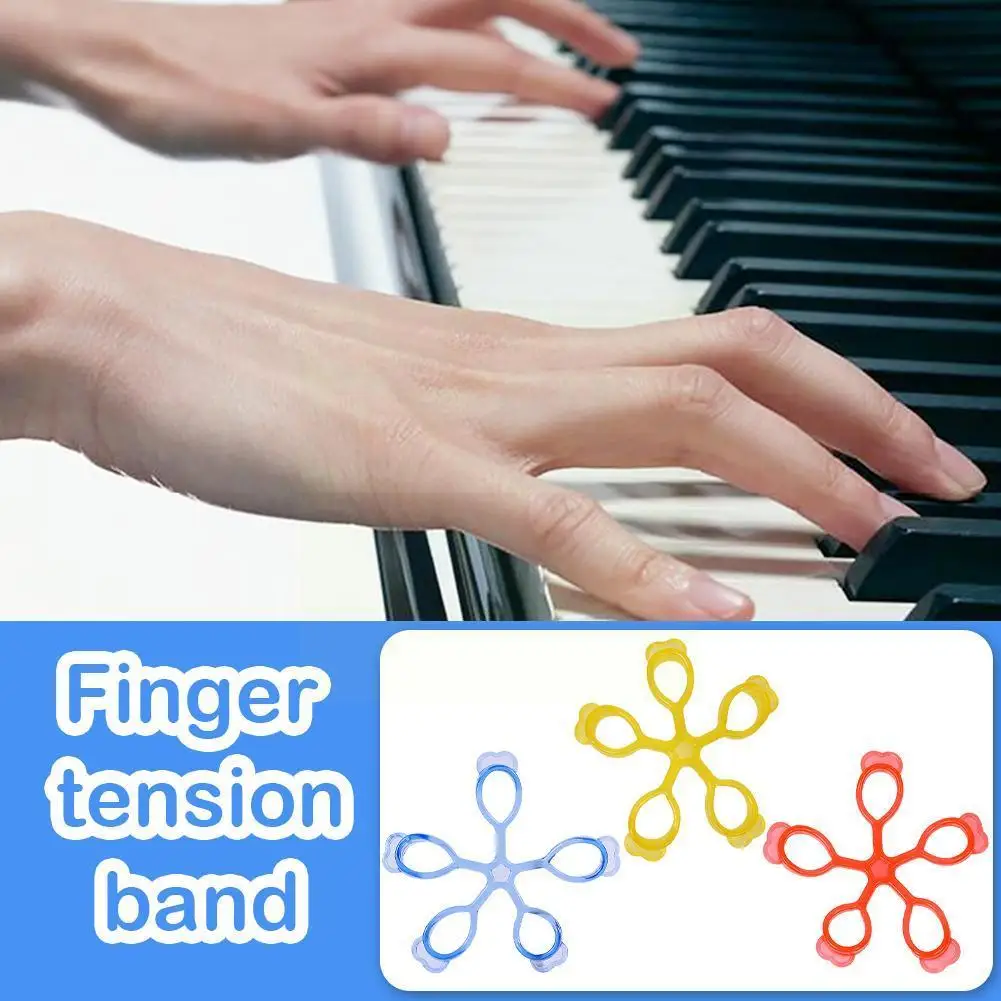 

Portable Finger Tension Band Rubber Material Piano Equipment Training Guitar Grip Tools Exerciser Finger Tension Hand Worko S3A9