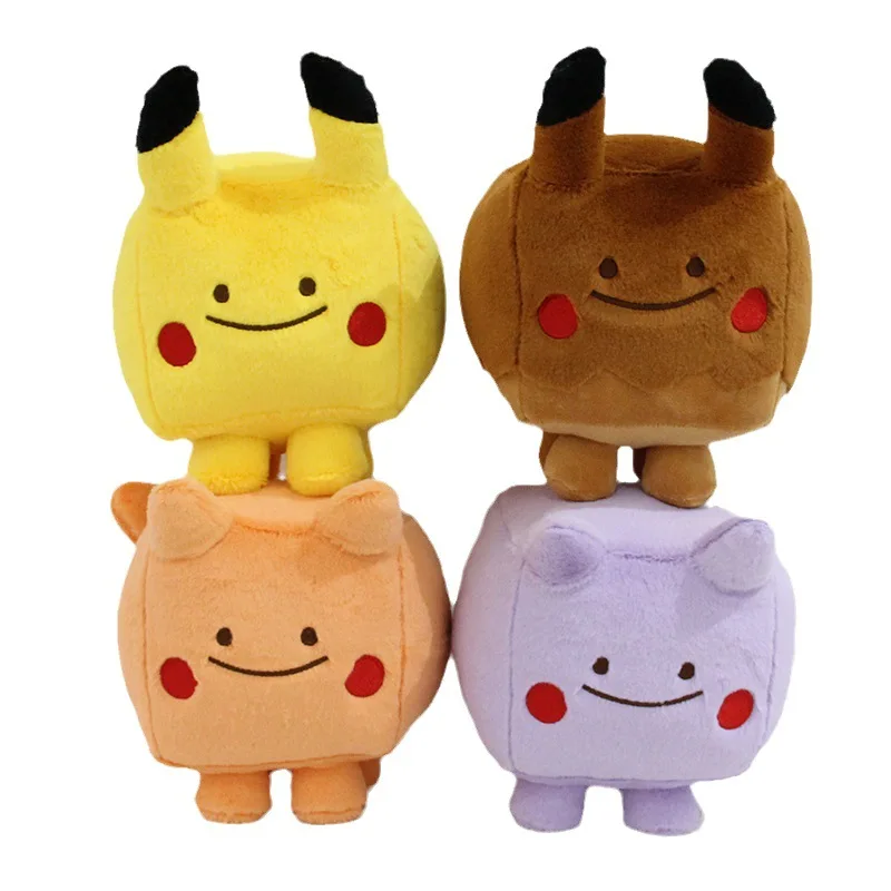 

Pokemon Pikachu Eevee Аниме Дети Мальчики Девочки Высокая красота Kawaii творческий изысканный блок мягкая детская игрушка подарок