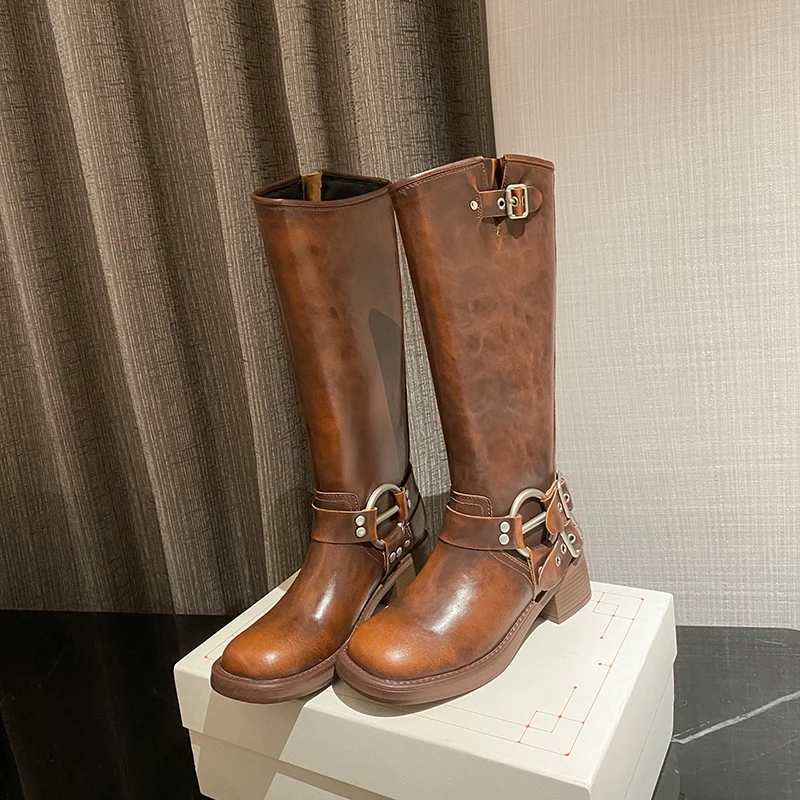 Боевые ботинки на платформе винтажные модные повседневные роскошные