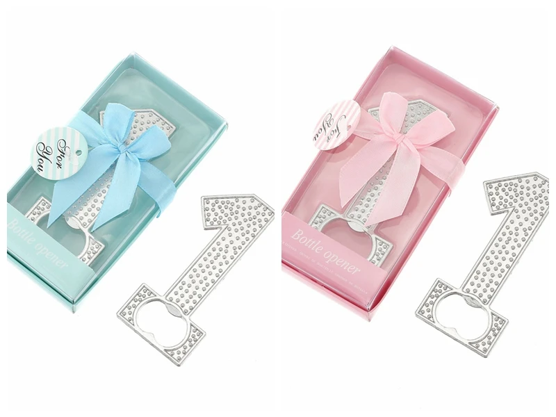 (25 шт./лот) 1-я открывашка для бутылки сувениры 1-го детского дня рождения и Детские