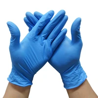 nitrile gloves vinyl 50pcs orange waterproof house industrial kitchen garden use disposable work synthetic nitrile gloves