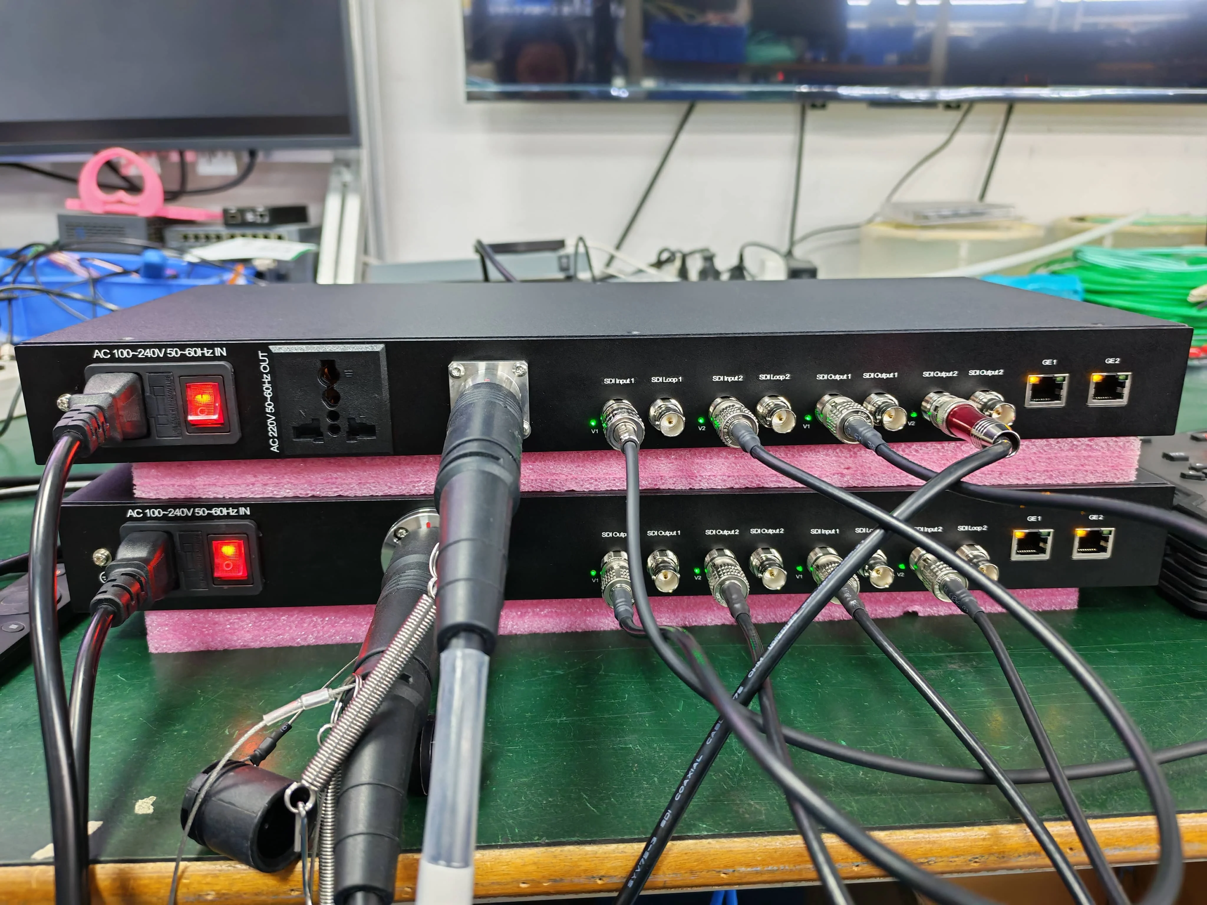 Фото 19-футовое 2-кратное двунаправленное видео 12G 4K SDI с сетевой системой оптоволоконной передачи 1000M №5