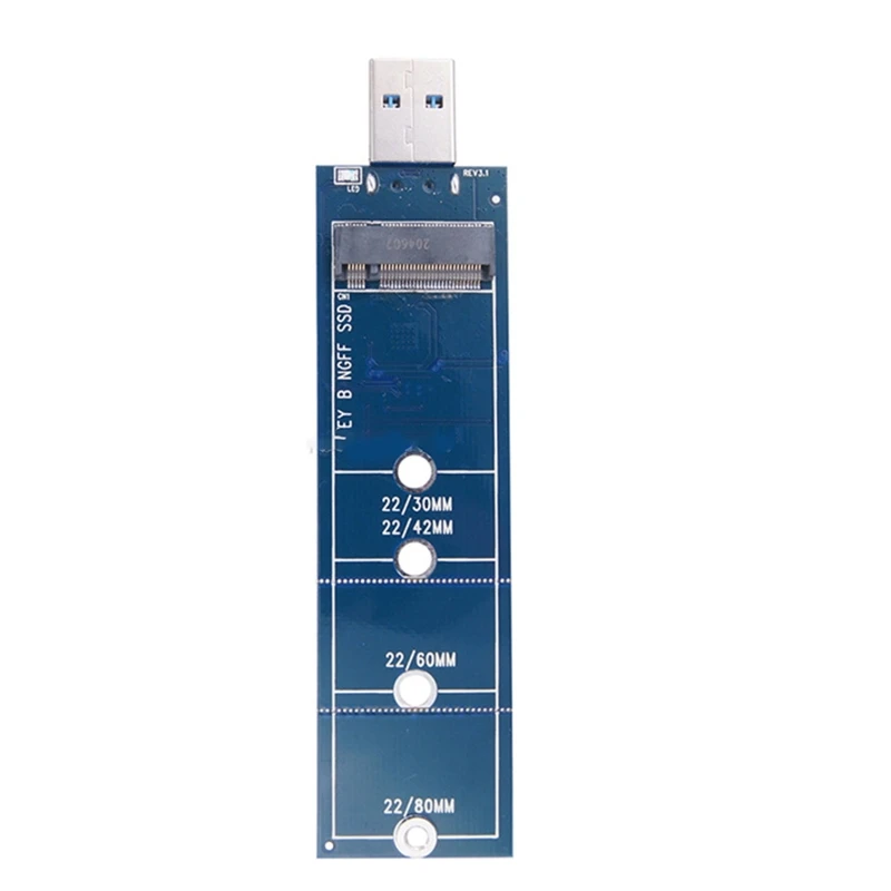 Adaptador M.2 a USB NVMe a USB 3,0, lector de tarjeta Compatible con NVMe (PCI-e), SSD de clave M (B + M, basado en SATA), NGFF SSD