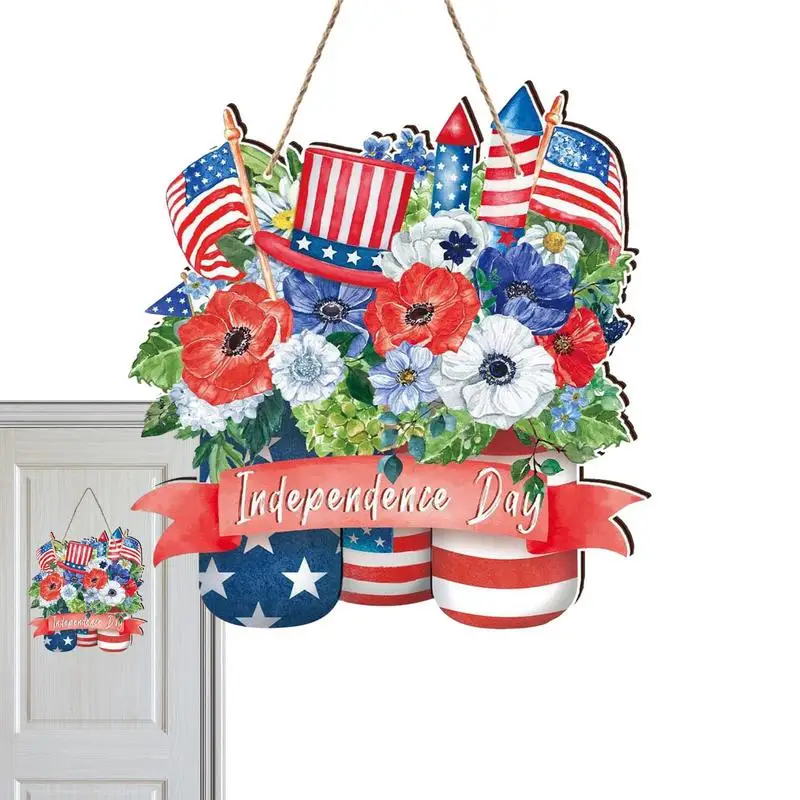 

Independence Day Door Sign Patriotic Door Decorations Patriotic Door Ornaments For Front Door Farmhouse Porch Decor