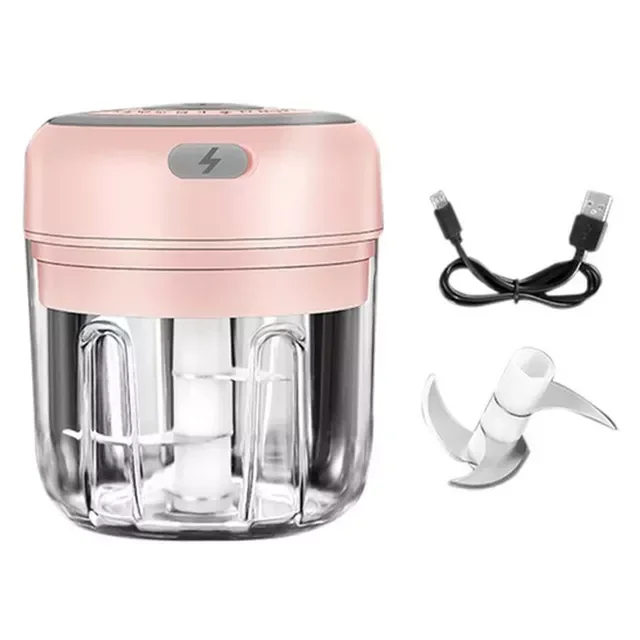 New in Garlic Masher Mini Chopper Vegetable Chili Meat Ginger Masher Machine USB Charging Blenders Kitchen Gadgets air fryer hom