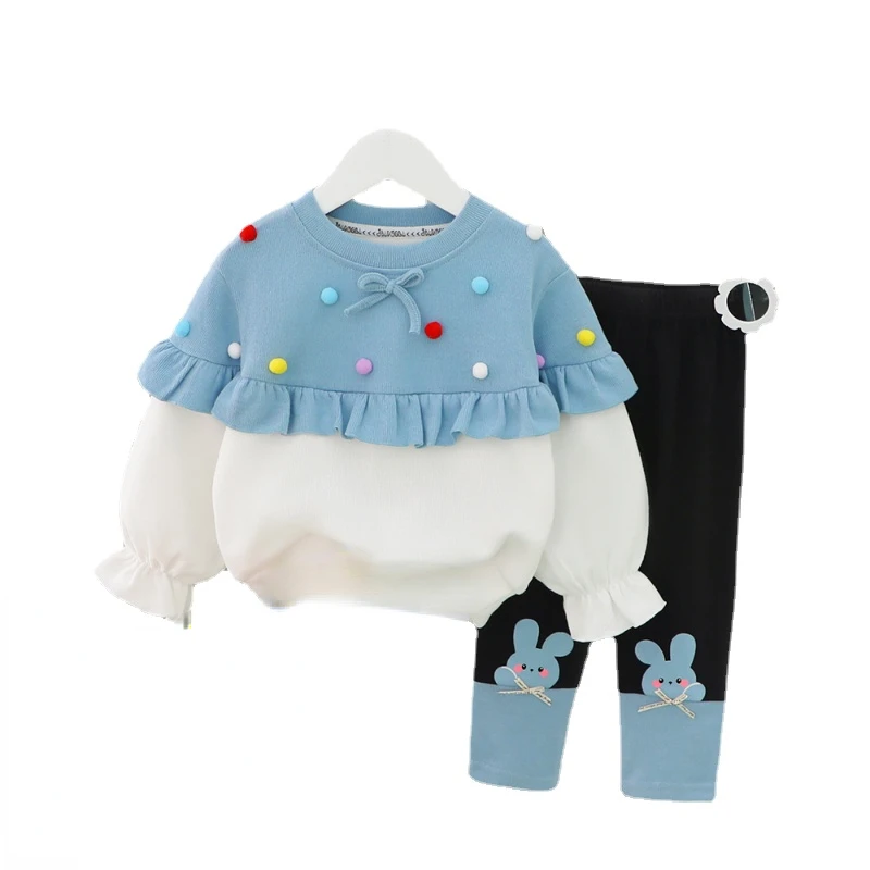 

2022 New Children Clothing Sets for Baby Girls Clothes Top+Pants 2Pcs Outfit Autumn Costume for Newborn Kids Suit 1 2 4 Year