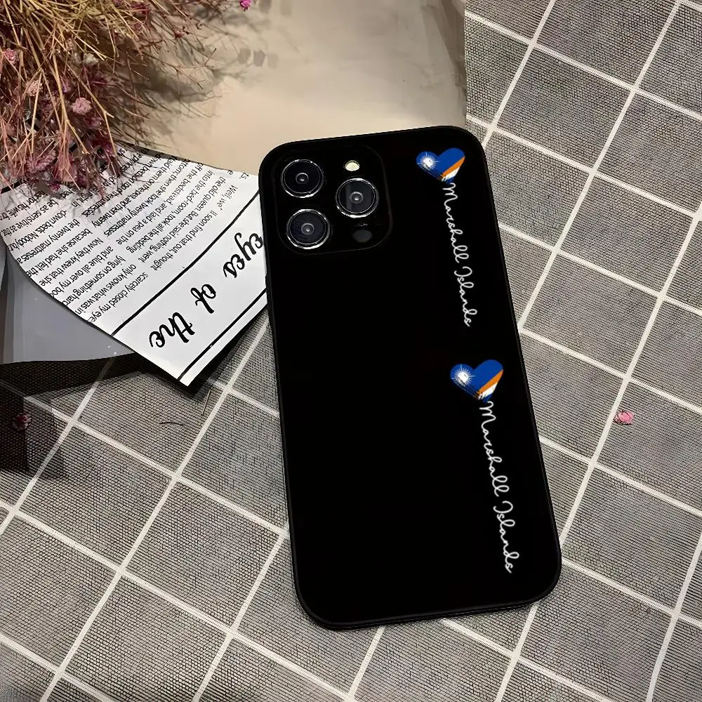 Чехол для телефона с флагом острова Маршалла iphone 16 15 Pro 14 13 Mini 11 12 Max Xr X Xs 7 8 Plus