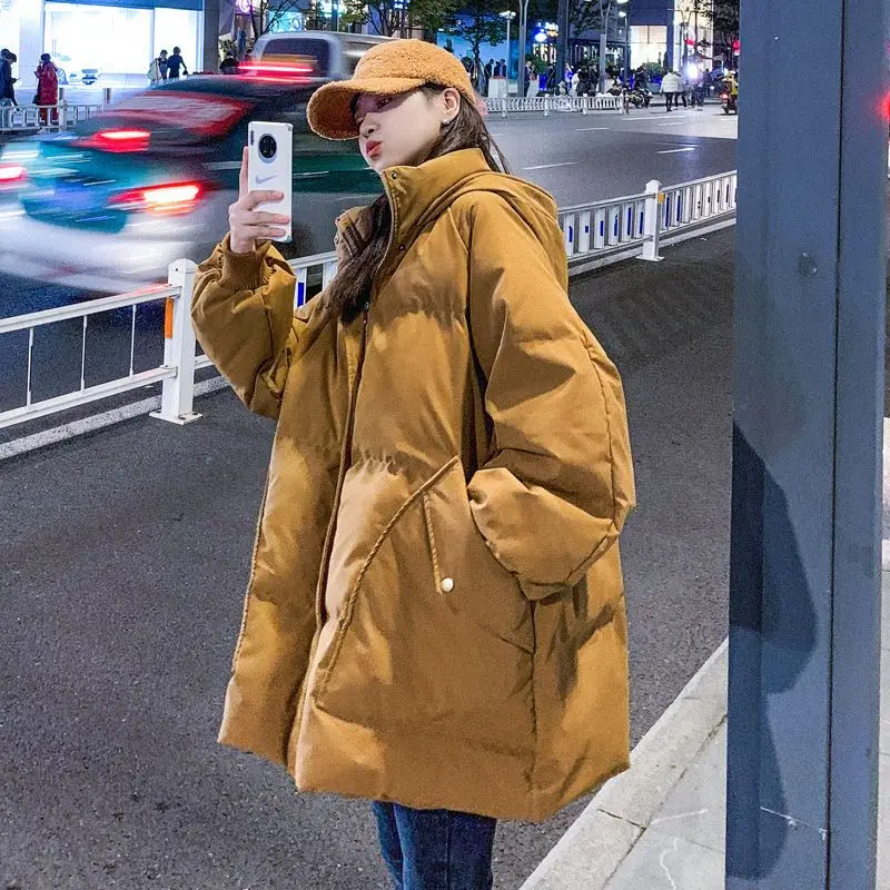 

Пальто из хлопка Design Sense, женское новое свободное толстое зимнее пальто в корейском стиле для студентов с мягкой подкладкой