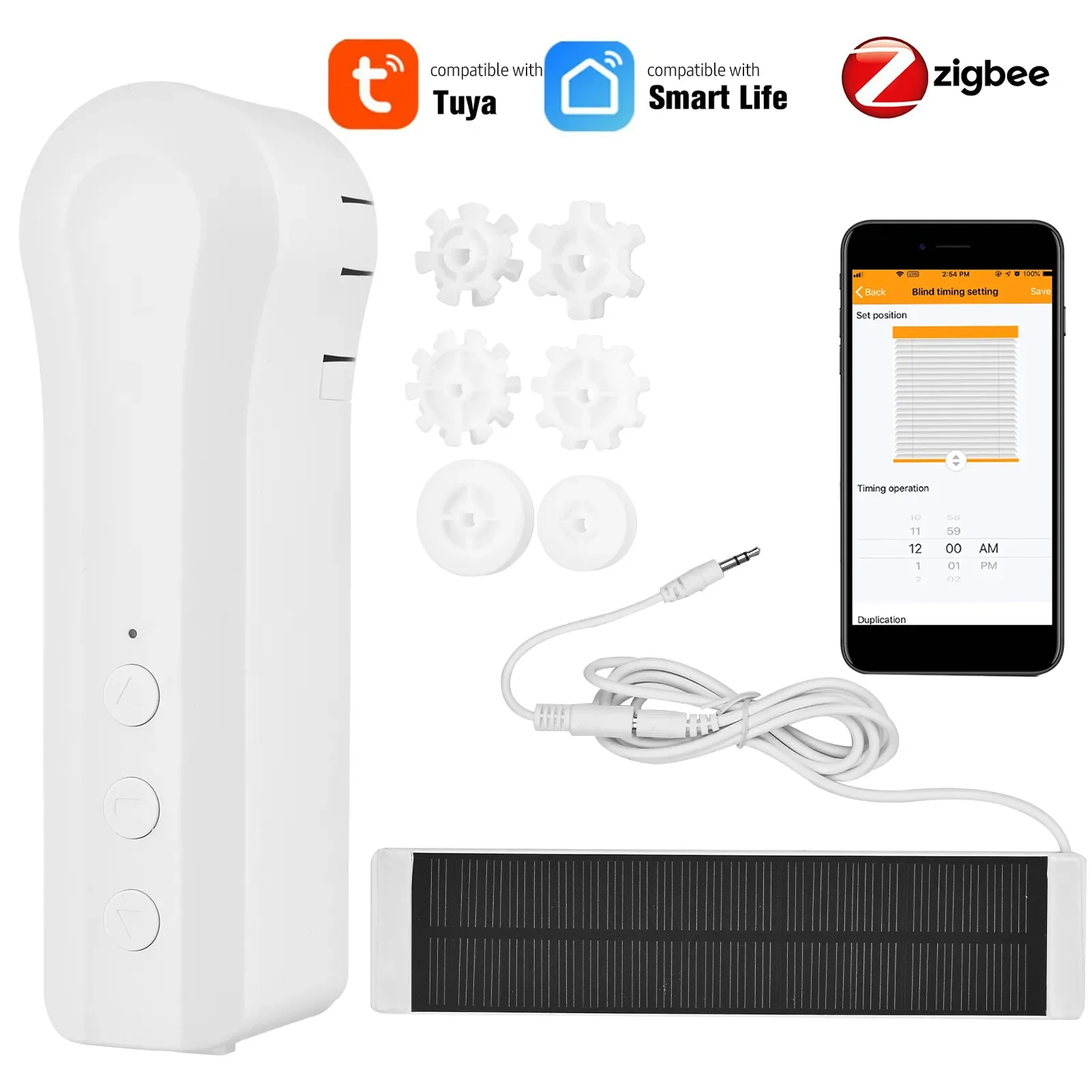 

Смарт-жалюзи Zigbee, работающие с солнечной энергией, 2,4 ГГц