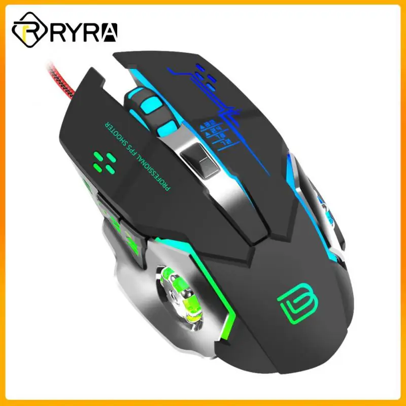 

Проводная мышь RYRA для игрового компьютера, бесшумная Bluetooth мышь, механическая USB мышь для киберспорта с подсветкой, компьютерная геймерская ...