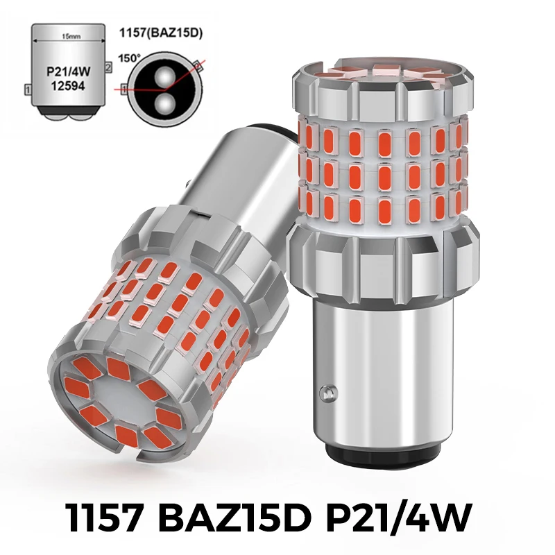 

BMTxms 2 Шт., 4000 Лм, Светодиодные Стоп-сигналы 1157 P21/5 Bay15D Canbus