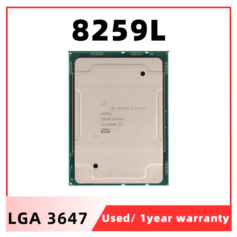 

Официальная версия ЦП Xeon Platinum 8259CL 2,5 ГГц 35,75 МБ 210 Вт 24Core48Thread процессор LGA3647 для серверной материнской платы C621