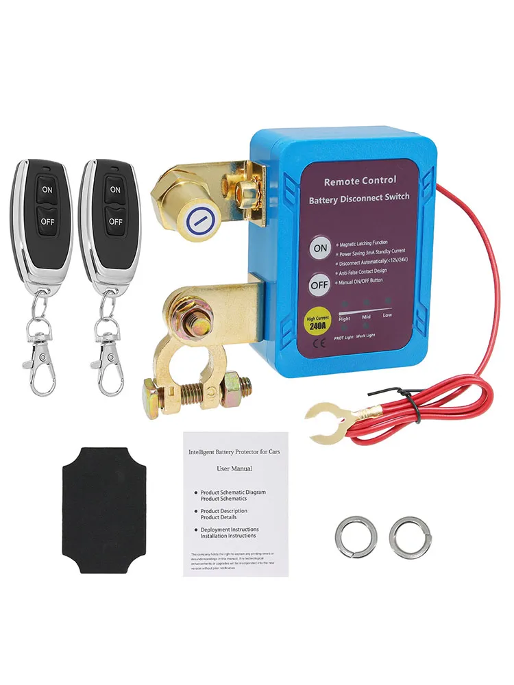 

Выключатель аккумулятора с дистанционным управлением, 12 В, 240 А, автоматический выключатель, дистанционный выключатель аккумулятора для авто, автомобиля, грузовика, лодки