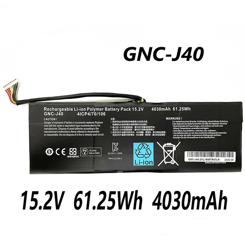 GNC-J40 15 2 V/4030 wh Аккумулятор для ноутбука Gigabyte P34W P34K P34F P34G V2 V3 V4 V5 V7 Series Xotic PC Edition mAh