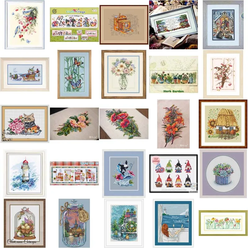 

17-Herb Garden MM210904 counted 16CT 14CT 18CT DIY Cross Stitch Sets Chinese Cross-stitch Kits Embroidery Needlework