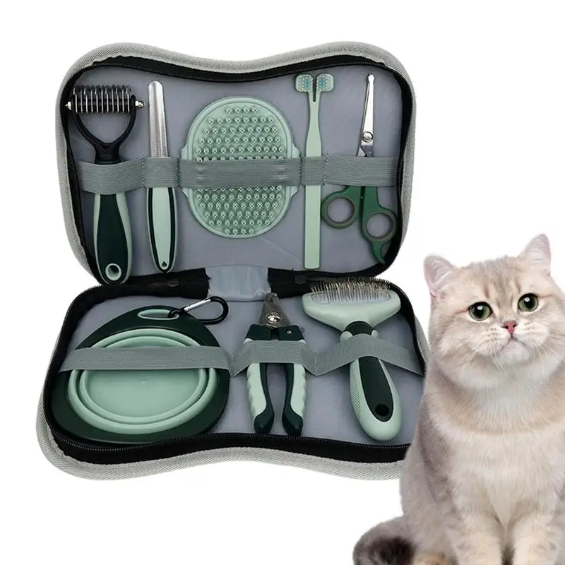 

8pcs Pet Grooming Kit Pet cleaning and care set Pet Brush Shedding Complete Grooming Solution Dematting Comb pets accessories