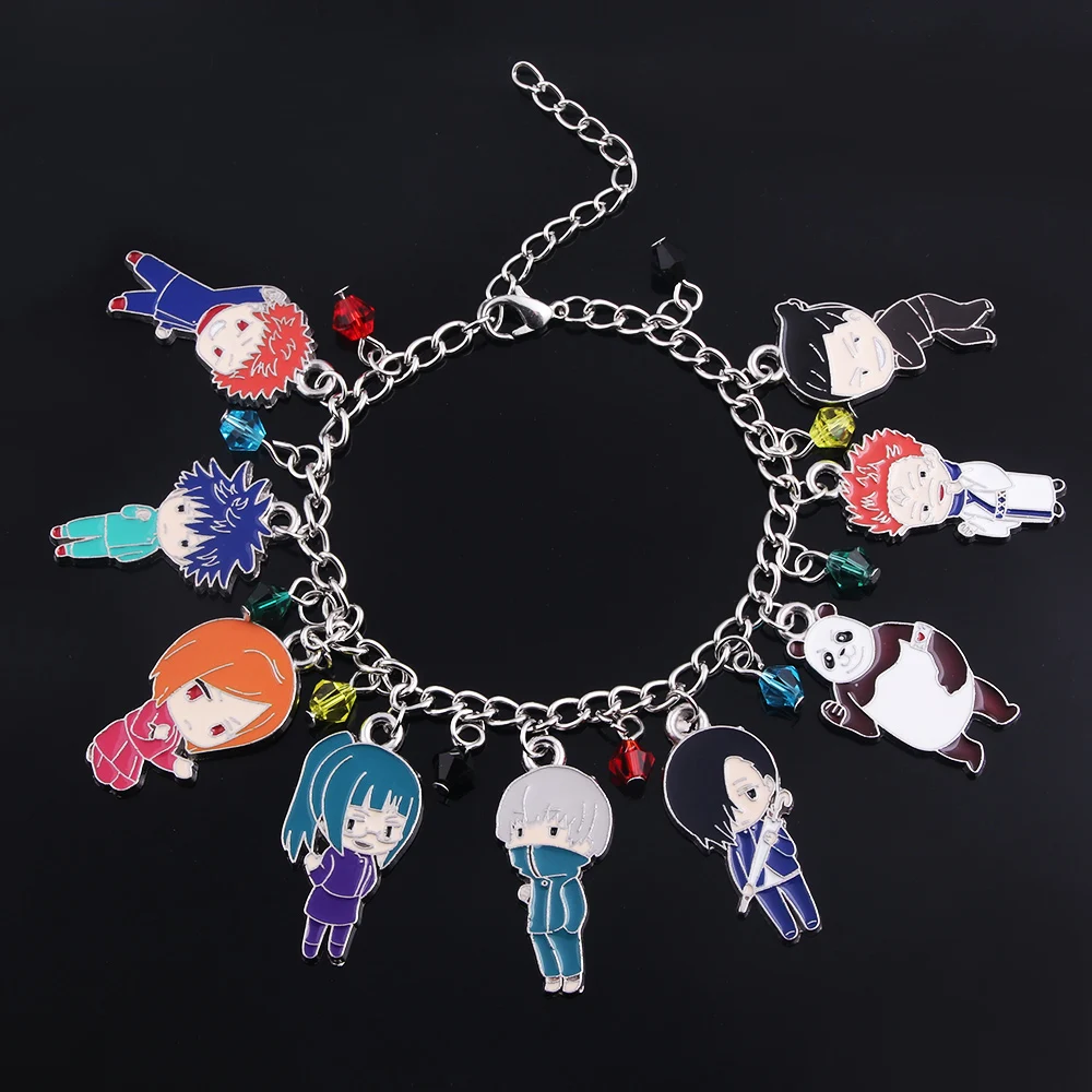 Аниме ююютсу Kaisen шармы браслет Gojo Satoru Yuji Itadori Fushiguro Megumi Kugisaki noбара Toge Inumaki фигурка