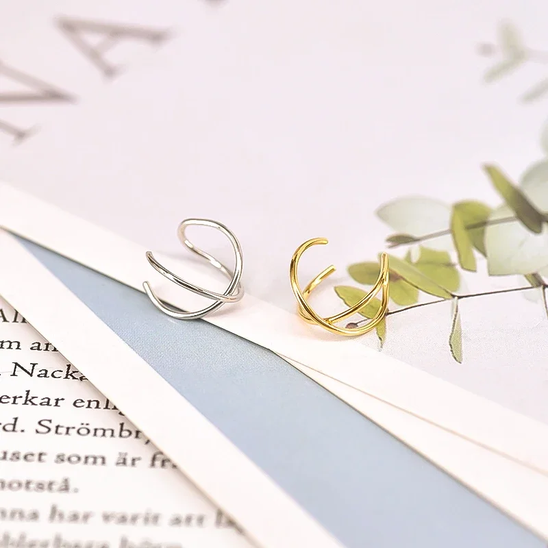 Серебряные клипсы-манжеты YUXINTOME из 24-каратного золота