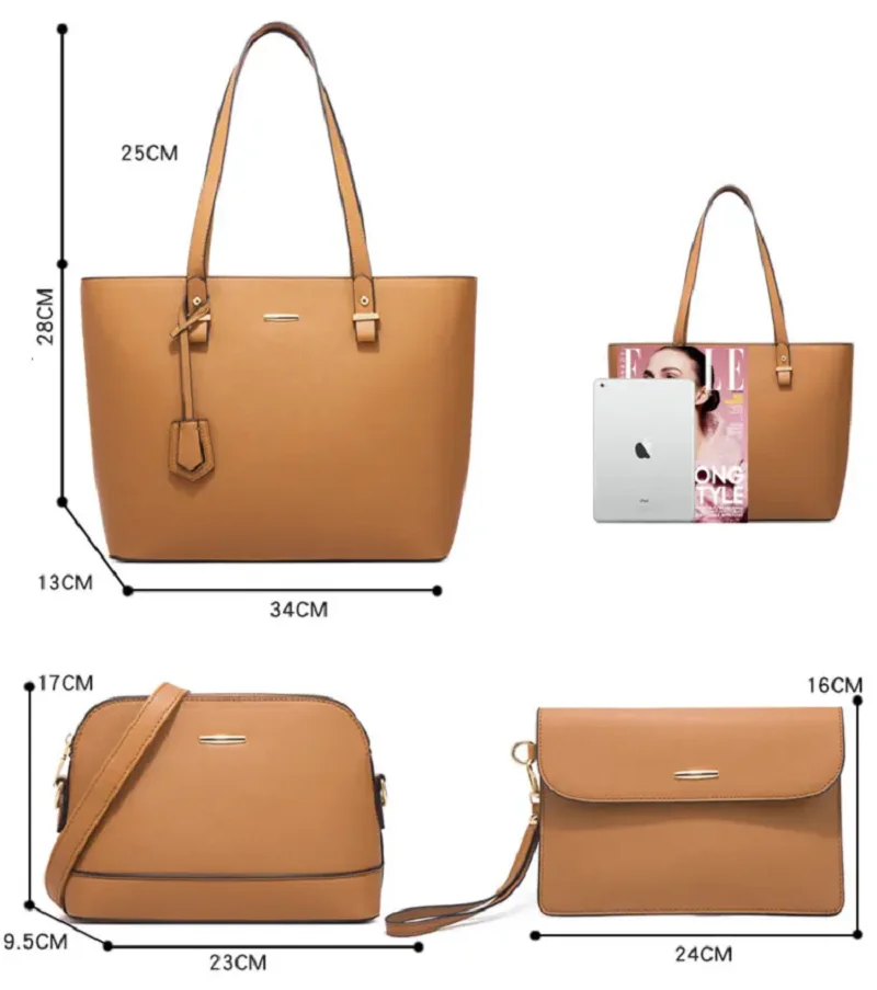 Набор сумок 4 в 1 роскошные женские сумки через плечо сумка-мессенджер из