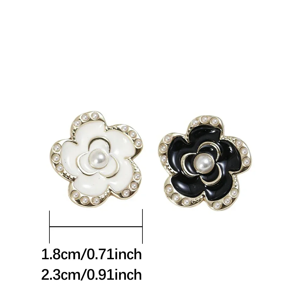 10 шт. 18/23 мм изящные элегантные жемчужные металлические пуговицы костюм вязаный