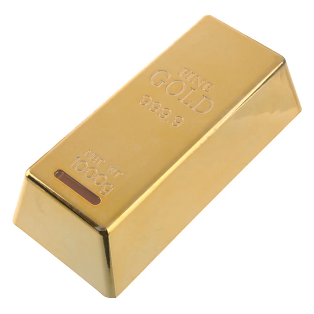 

Bank Goldbar Piggy Fake Money Kids Saving Boys Box Brickbullion Storage Pirate Party Favor Paperweight Novelty Golden Bars Home