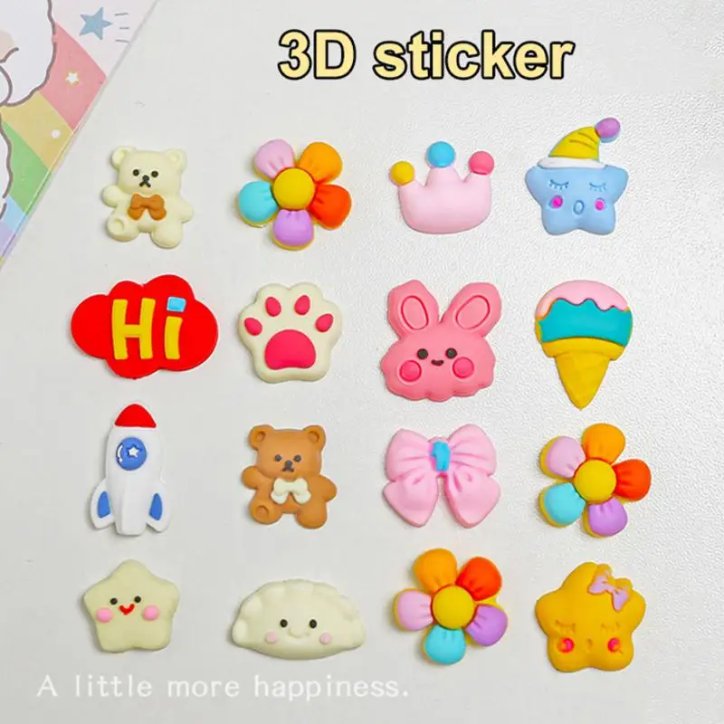 

4pcs Water Bottle Cup 3d Stickers Waterproof Mobile Phone Shell Cartoon Mobile Phone Sticker Diy Decor Supplies Sticker Hot