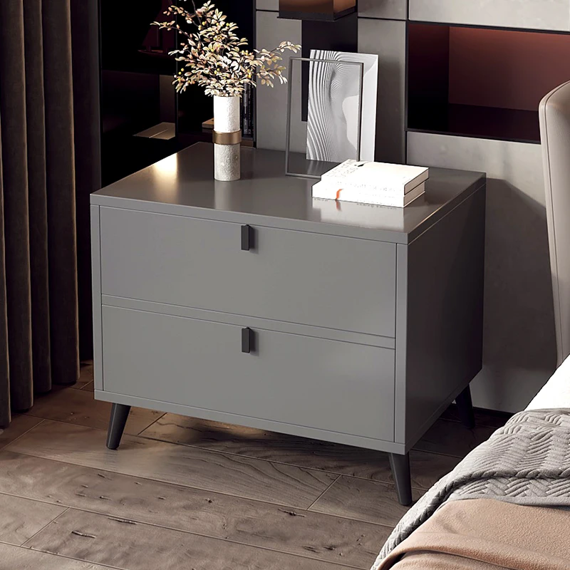 

Modern Bedroom Nightstand Gray Aesthetic Design Novelty Nightstand Minimalist Storage Mesinha De Cabeceira Home Furniture