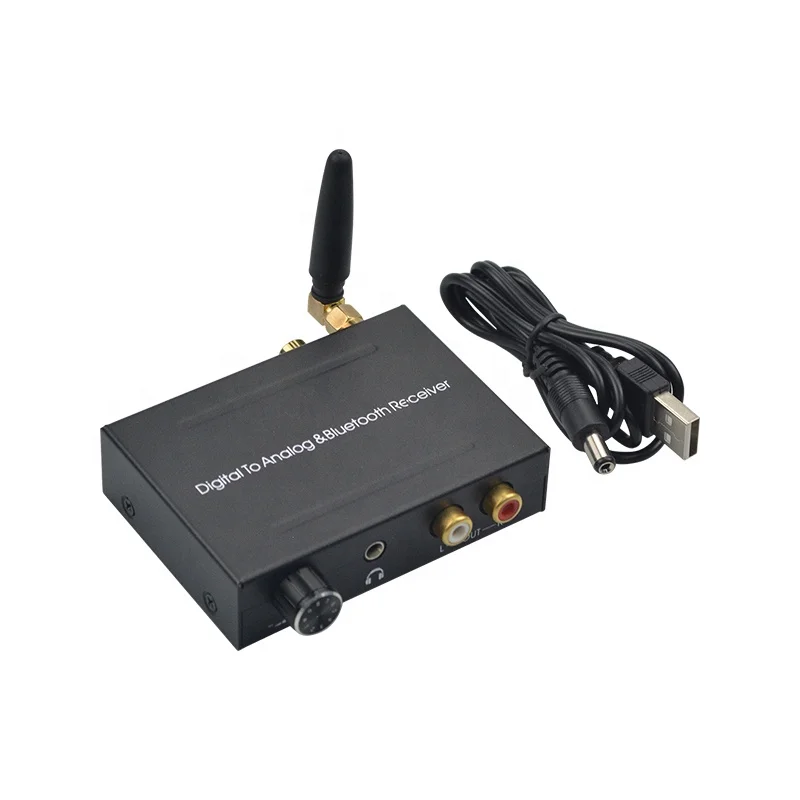 

192Khz-24bit Wireless 5.0 Digital to analog converter DAC with audio 3.5mm Volume Adjustment for Projectors Xbox360 PS5 PC