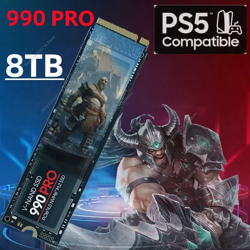 Внутренний твердотельный накопитель M2 2280 PCIe Gen 4 0 X NVMe для PS5/ноутбуков/настольных