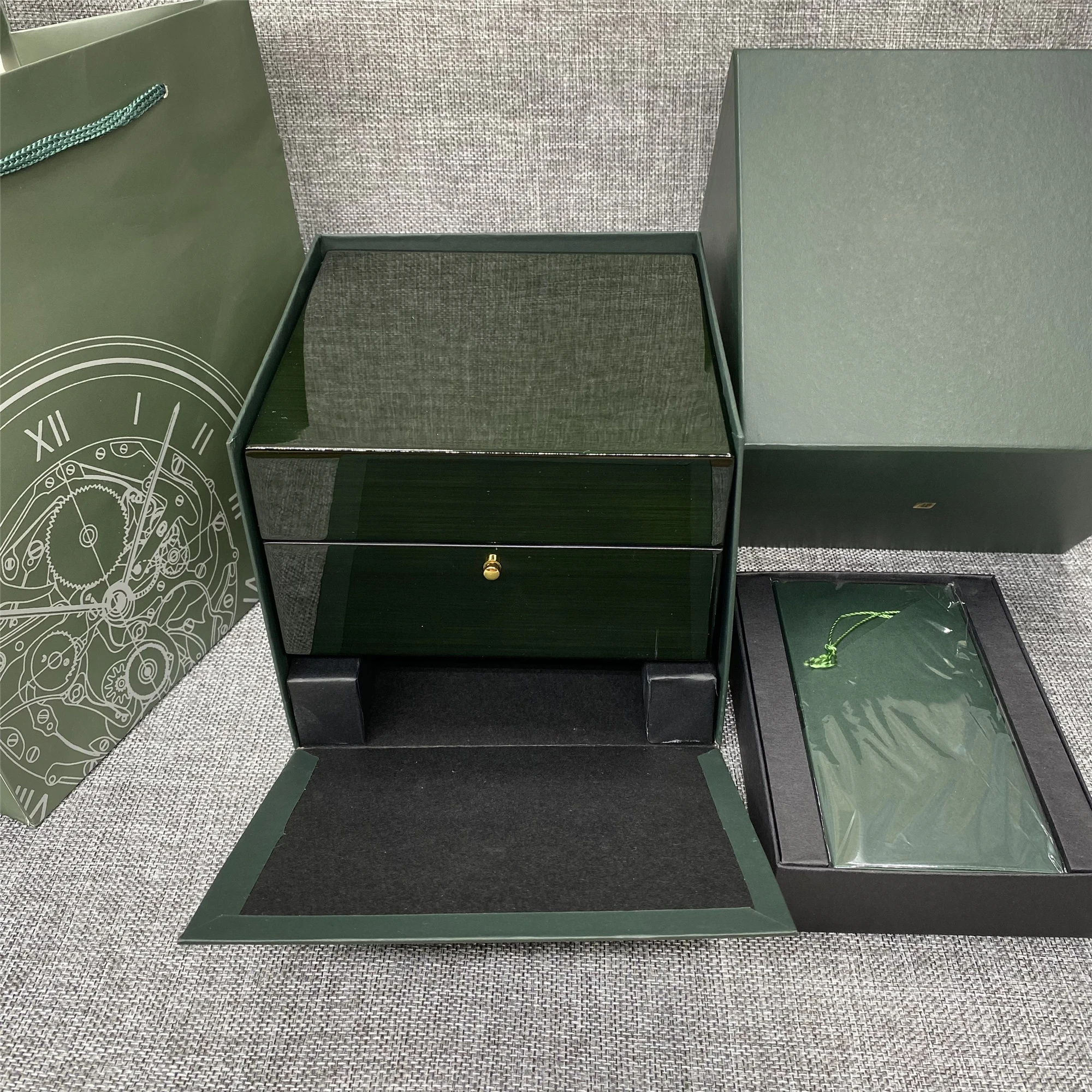 Green Watch Factory Supplier New Luxury Gift Box With Brochure AA Watch Can Be Customized 904 l Steel Belt Waterproof Watch