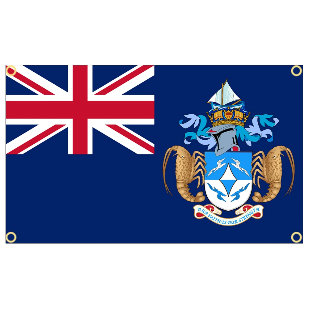 Флаг Тристан да Кунья полиэстер 60x90 90x150 120x180 см