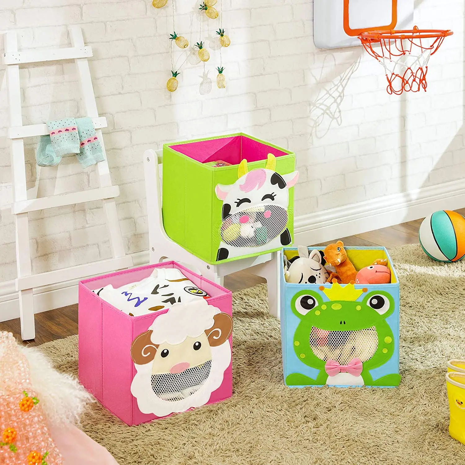 

For Bins X Organisers Foldable Cm 27 Cubes 27 Room Boxes Toy X 27 Storage Playroom Storage Kid’s Folding