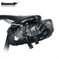 rhinowalk bike bag 1 52 5l waterproof large capacity bicycle saddle bag foldable tail rear bag mtb road trunk bikepacking 2022