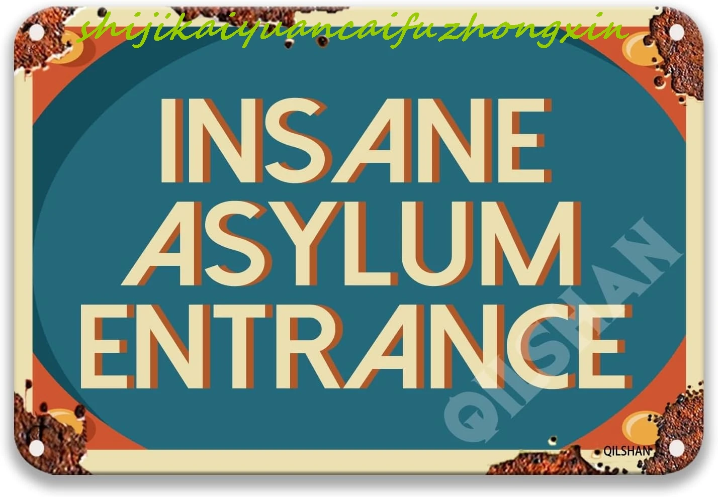 Оловянные вывески Insane Asylum для входа винтажный индивидуальный дизайн украшения
