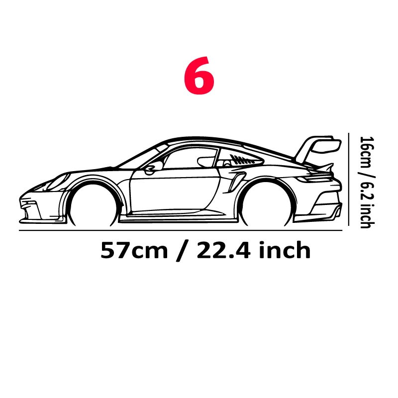 

Виниловая наклейка на стену WILOWHKY Силуэт спортивного автомобиля