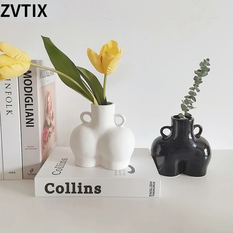 

Abstract Ceramic Vase Nordic Creative Body Vase Art Flower Arrangement Home Decor Room Countertop Centerpieces For Weddings Best