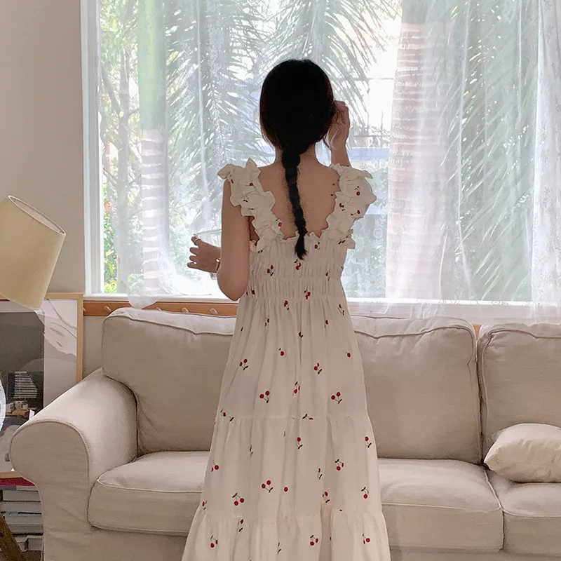 Женская Мягкая ночная рубашка без рукавов с V-образным вырезом