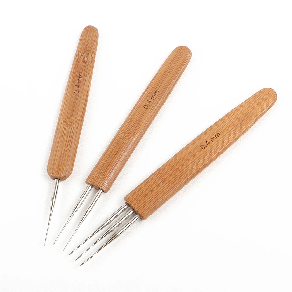 AHVAST Crochet Dreadlock Hook Needle Tools for Locs Twisting Wholesale 0.4/0.5/0.75mm 3 pcs Set