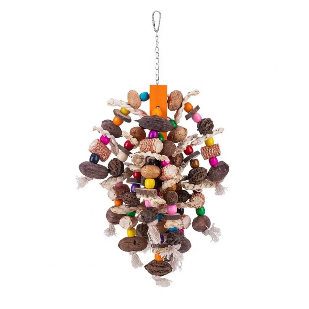 Игрушка для жевания попугаев деревянные блоки набор птиц ара какаду серая