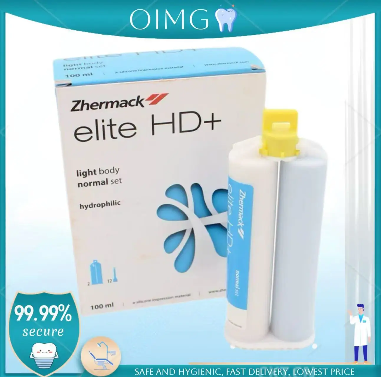 Стоматологический золотой знак пластиковый тяжелый корпус жидкость легкий