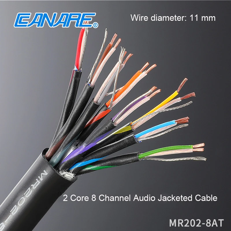 

1m Audio Cable MR202-2/4/8/16/24AT Studio Recording Dual Core Aluminum Foil Shielded 2 Channel Audio Microphone Signal Cable