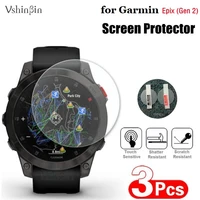3pcs screen protector for garmin epix gen 2 round smart watch tempered glass anti scrath protective film