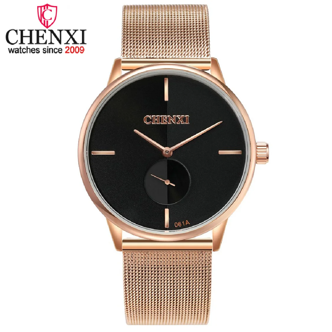 

CHENXI Watch Quartz for Men Women Top Luxury Brand Fashion Waterproof Male Clock Casual Stainless Steel Mesh Belt Wristwatch