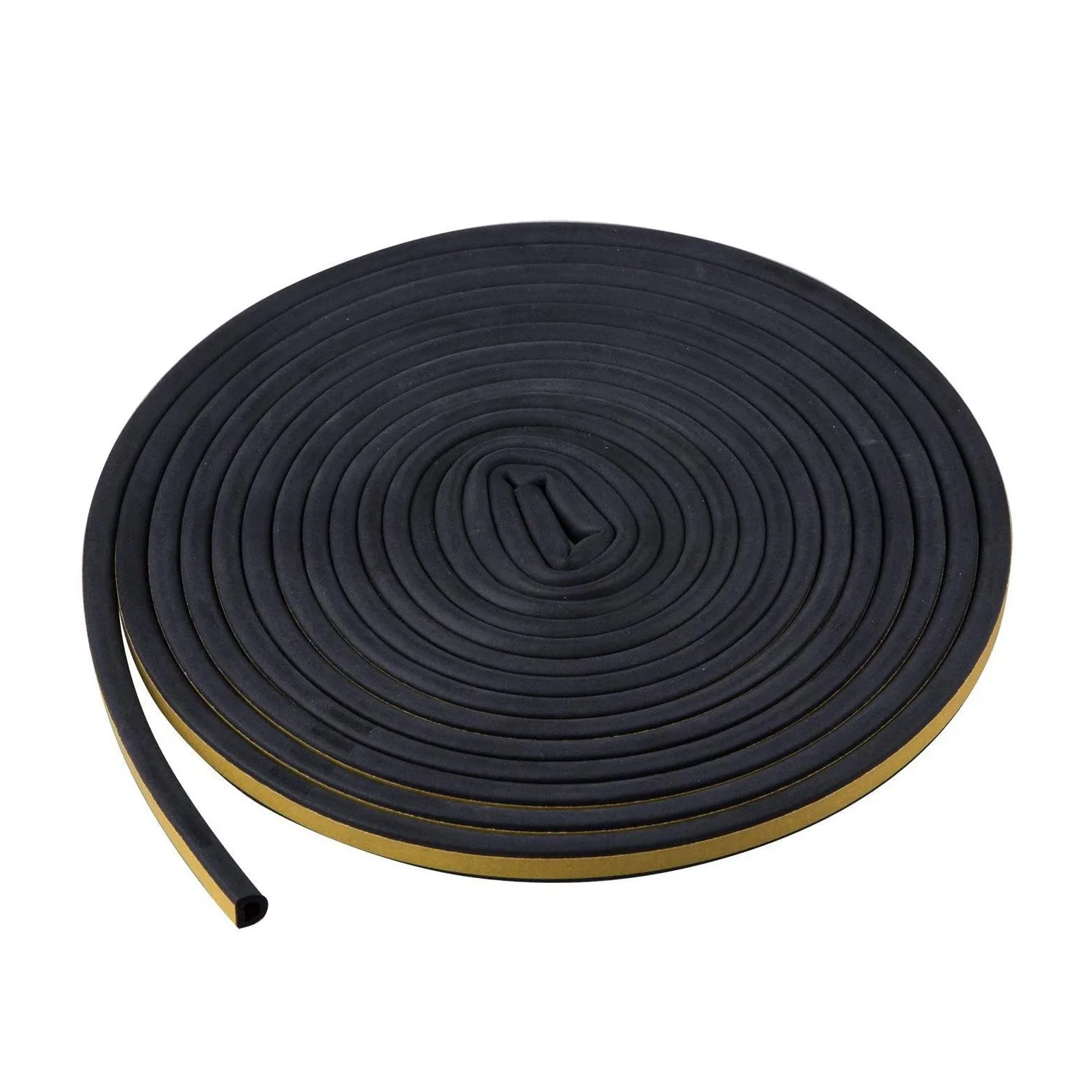 Self Adhesive Sealing Strip Door Insulation 5M Black D Shaped Car Seal Glue for and Window