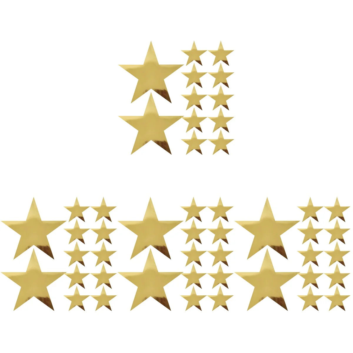 

48 pcs Cutouts Gold Paper Stars Birthday Wedding Decoration Party Decorative Props