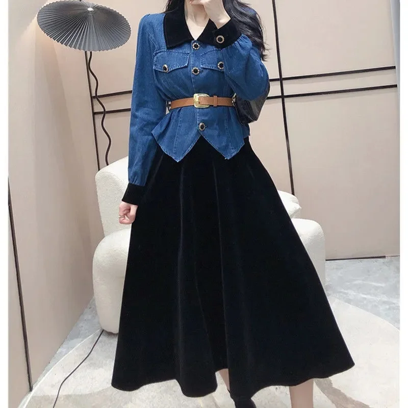 Маленькое платье в стиле ретро ароматом осень-зима 2024 высококачественная