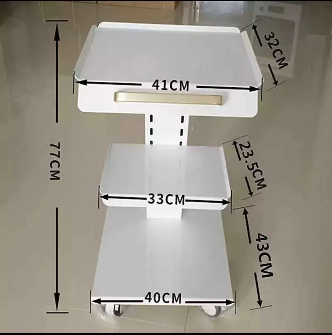 2022 Мобильная тележка для стоматологических клиник с трехслойным лотком и в