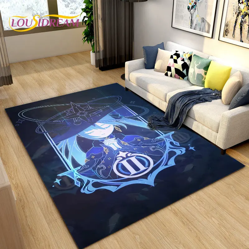 

3D Printing Cartoon Game Genshin Impact Area Rug,Carpet Rug for Living Room Children's Room,Kid Play Crawling Non-slip Floor Mat